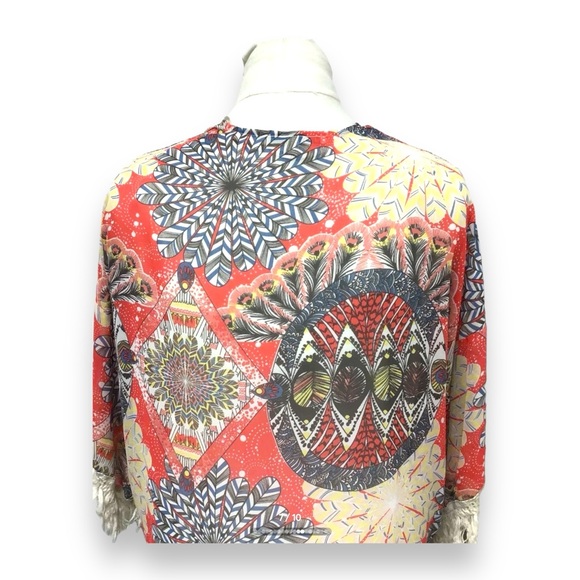 Daniel Rainn Women’s Open Front Fringe Boho Kimono Top, size XS/S - Picture 5 of 15